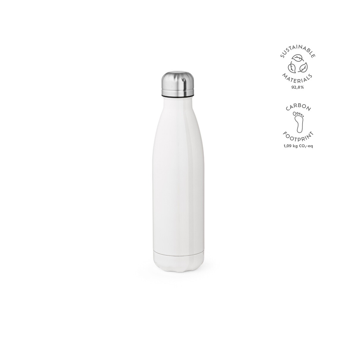 Butelki z logo – butelka mississippi 550w ze stali nierdzewnej z recyklingu 535 ml – biała ABT036_106-kpi Butelka Mississippi 550W ze stali nierdzewnej z recyklingu 535 ml - Biała ABT036_106-kpi