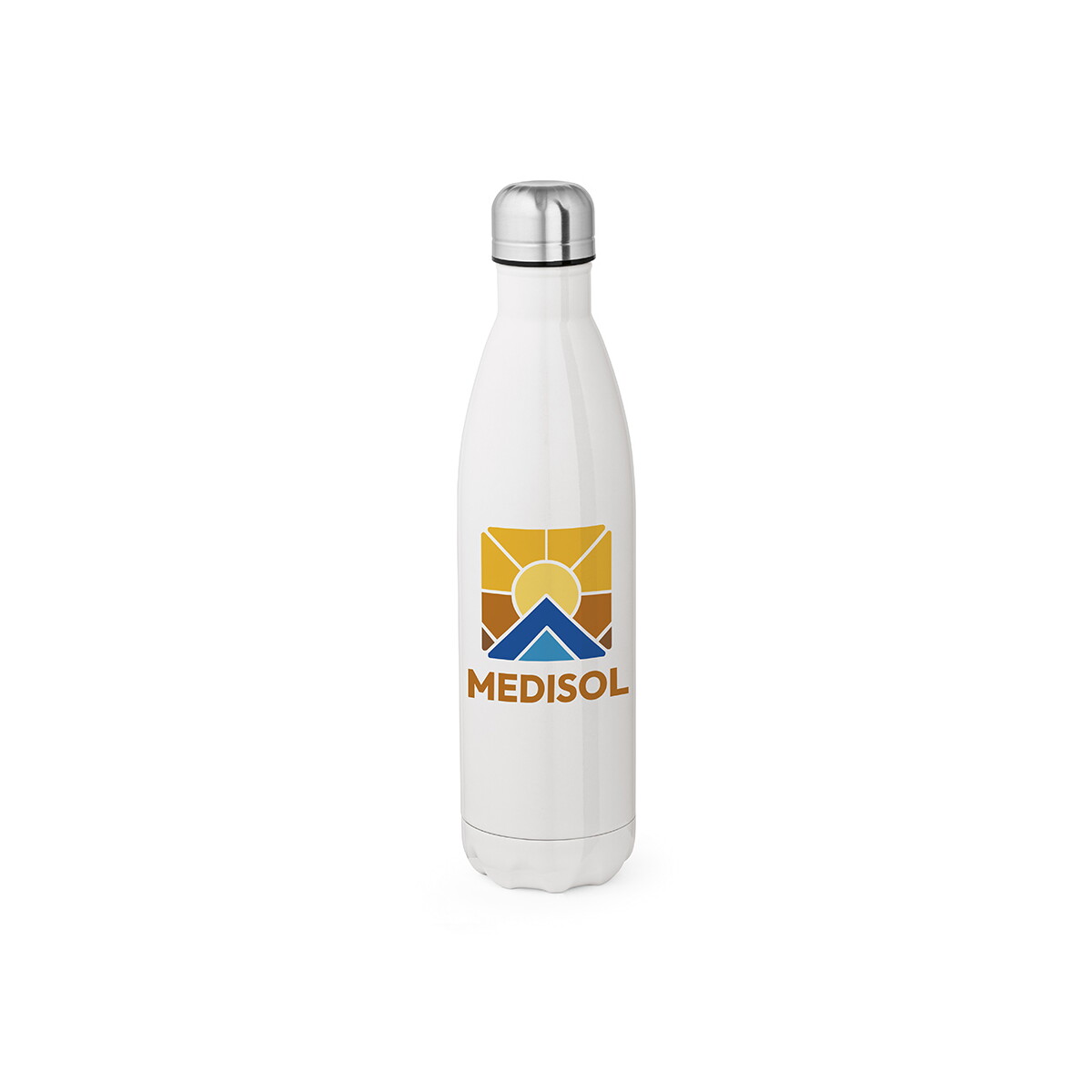 Butelki z logo – butelka mississippi 800w ze stali nierdzewnej z recyklingu 810 ml – biała ABT037_106-logo Butelka Mississippi 800W ze stali nierdzewnej z recyklingu 810 ml - Biała ABT037_106-logo