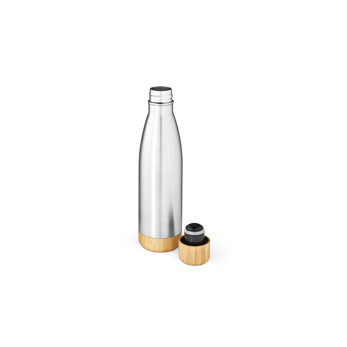 Butelki z logo – butelka rio grande ze stali nierdzewnej z recyklingu 530 ml – srebrna ABT016_107-B Butelka Rio Grande ze stali nierdzewnej z recyklingu 530 ml - Srebrna ABT016_107-B