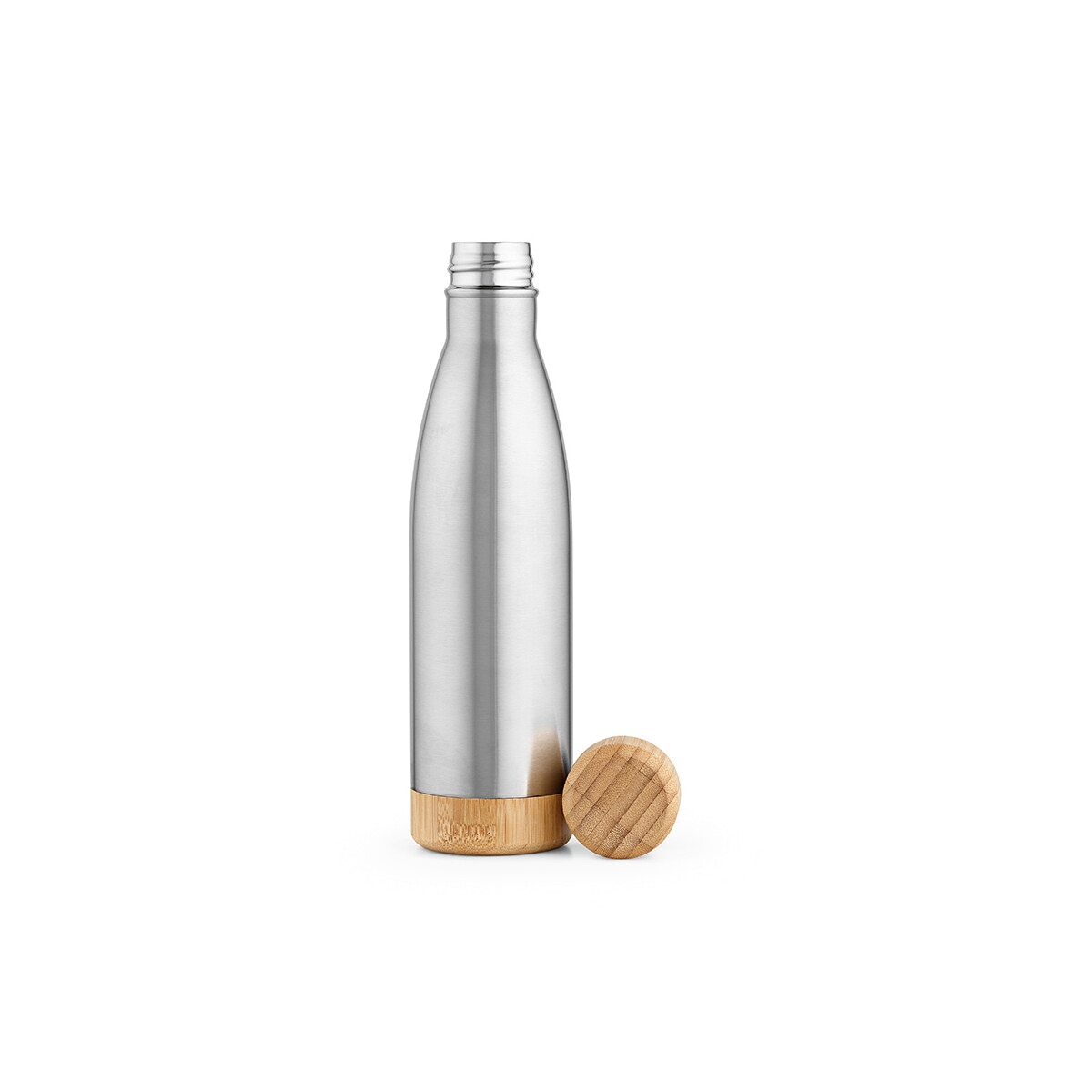 Butelki z logo – butelka rio grande ze stali nierdzewnej z recyklingu 530 ml – srebrna ABT016_107 Butelka Rio Grande ze stali nierdzewnej z recyklingu 530 ml - Srebrna ABT016_107