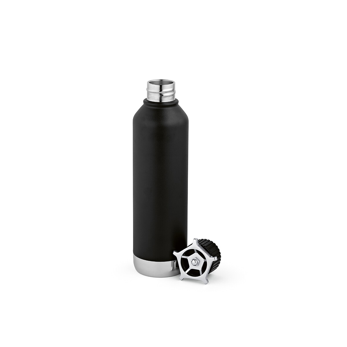 Butelki z logo – butelka spiglo z recyklingowanej stali nierdzewnej 780 ml – czarna ABT002_103-A Butelka Spiglo z recyklingowanej stali nierdzewnej 780 ml - Czarna ABT002_103-A