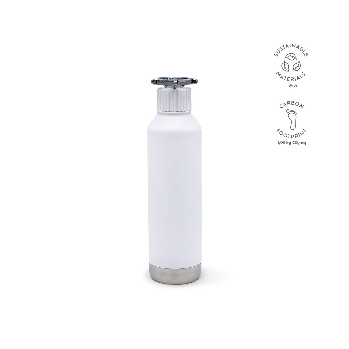 Butelki z logo – butelka spiglo z recyklingowanej stali nierdzewnej 780 ml – srebrna ABT002_107-kpi Butelka Spiglo z recyklingowanej stali nierdzewnej 780 ml - Srebrna ABT002_107-kpi