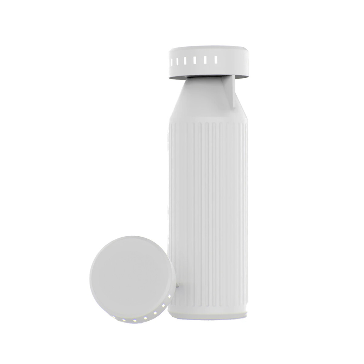 Butelki z logo – butelka timeos z recyklingowanej stali nierdzewnej 690 ml – biała ABT001_106 Butelka Timeos z recyklingowanej stali nierdzewnej 690 ml - Biała ABT001_106