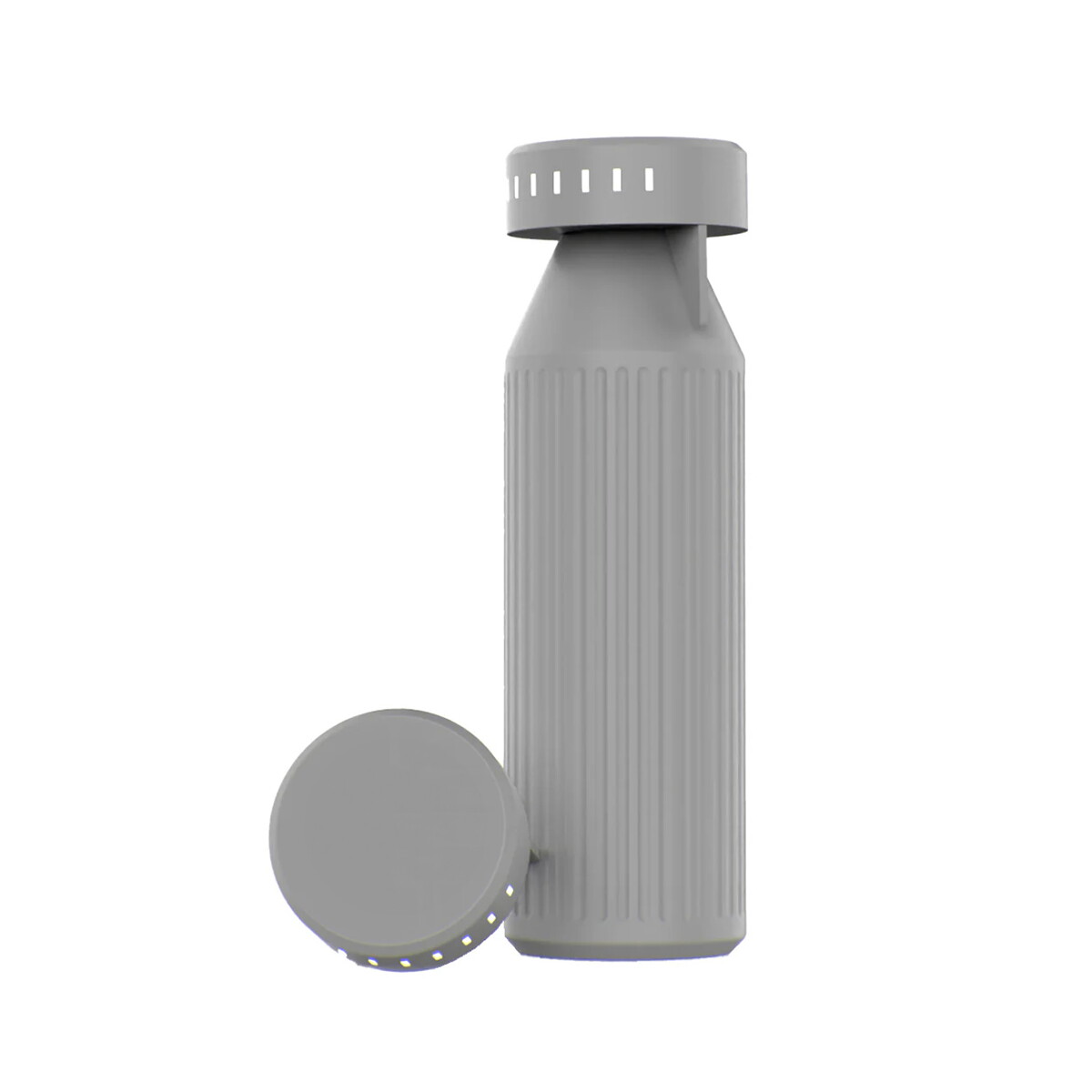 Butelki z logo – butelka timeos z recyklingowanej stali nierdzewnej 690 ml – szara ABT001_113 Butelka Timeos z recyklingowanej stali nierdzewnej 690 ml - Szara ABT001_113