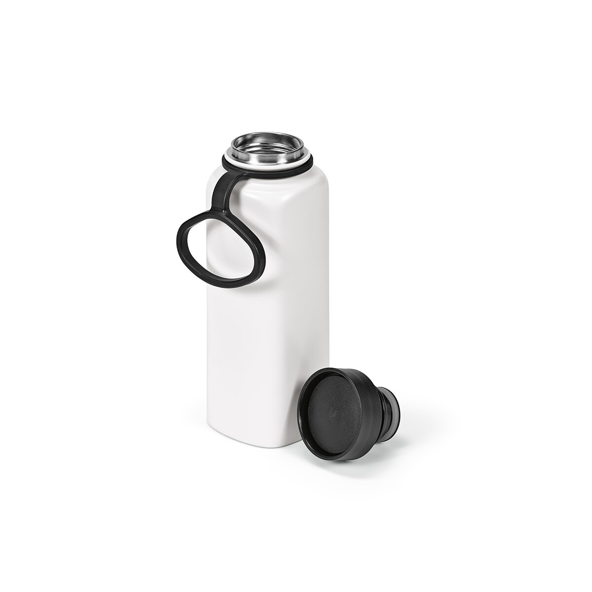 Butelki z logo – butelka ural z recyklingu stali nierdzewnej 820 ml – czarna ABT030_103 Butelka Ural z recyklingu stali nierdzewnej 820 ml - Czarna ABT030_103