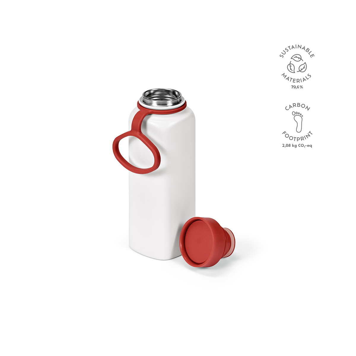 Butelki z logo – butelka ural z recyklingu stali nierdzewnej 820 ml – czerwona ABT030_105-kpi Butelka Ural z recyklingu stali nierdzewnej 820 ml - Czerwona ABT030_105-kpi