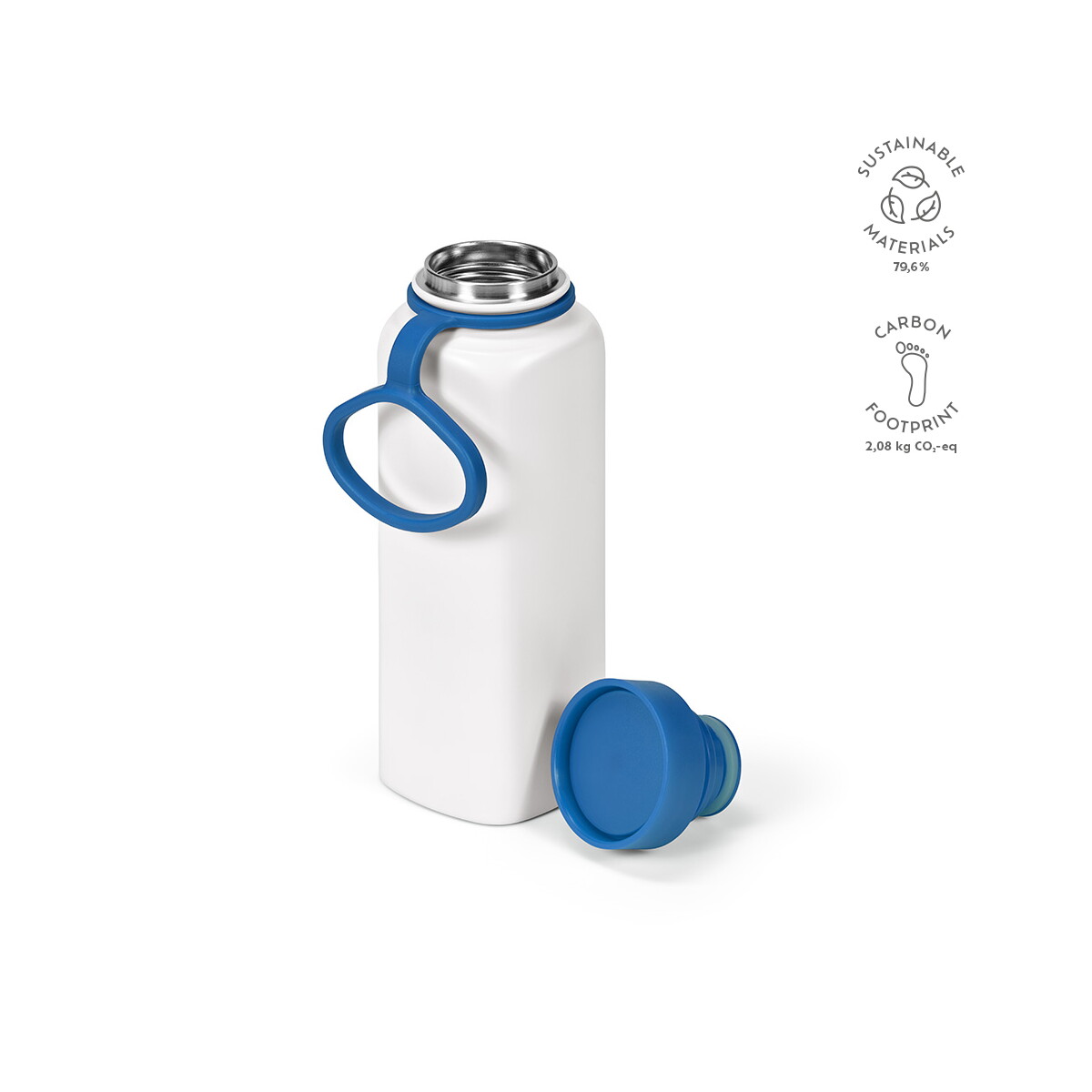 Butelki z logo – butelka ural z recyklingu stali nierdzewnej 820 ml – niebieska ABT030_104-kpi Butelka Ural z recyklingu stali nierdzewnej 820 ml - Niebieska ABT030_104-kpi