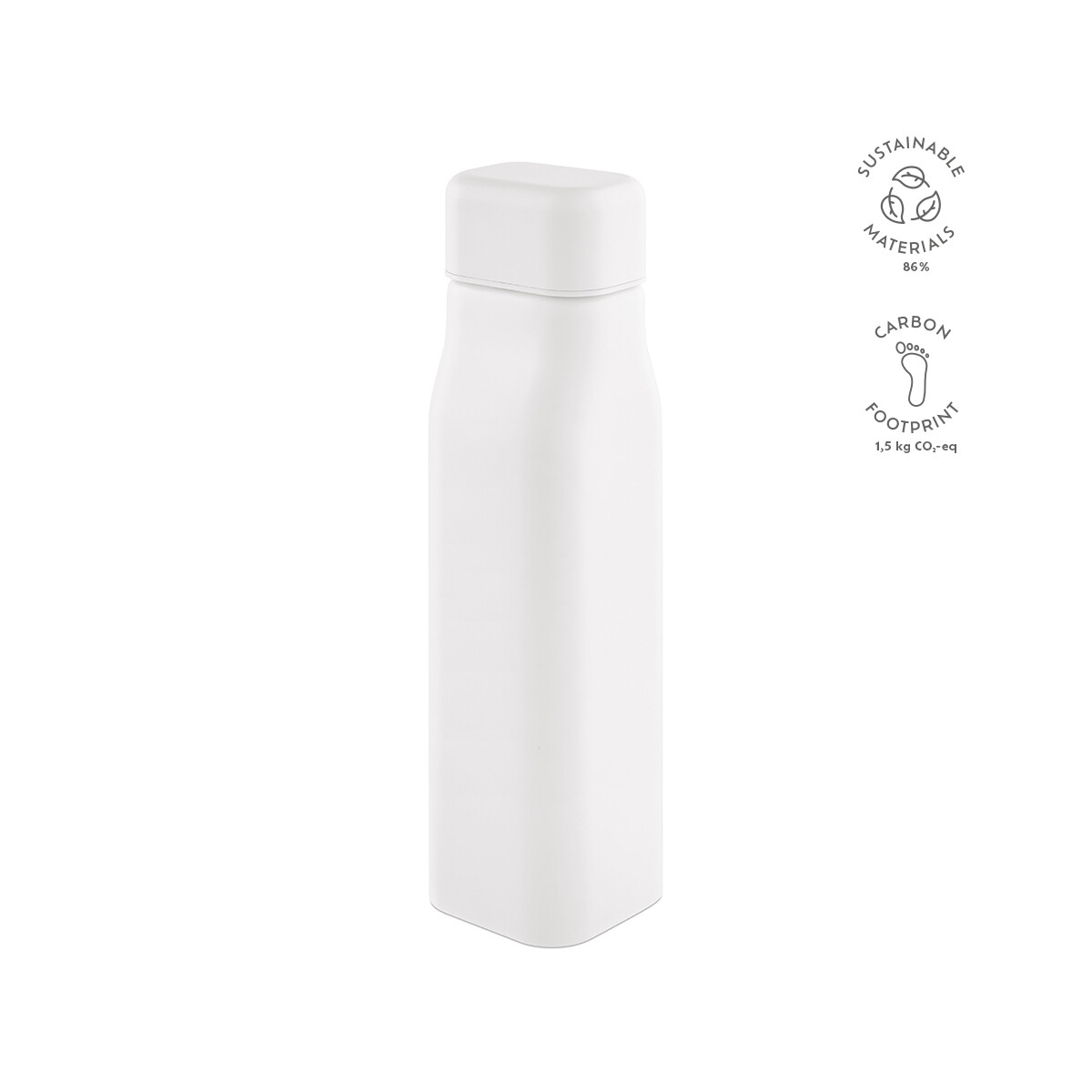 Butelki z logo – butelka virtuos z recyklingowanej stali nierdzewnej 1030 ml – biała ABT003_106-kpi Butelka Virtuos z recyklingowanej stali nierdzewnej 1030 ml - Biała ABT003_106-kpi