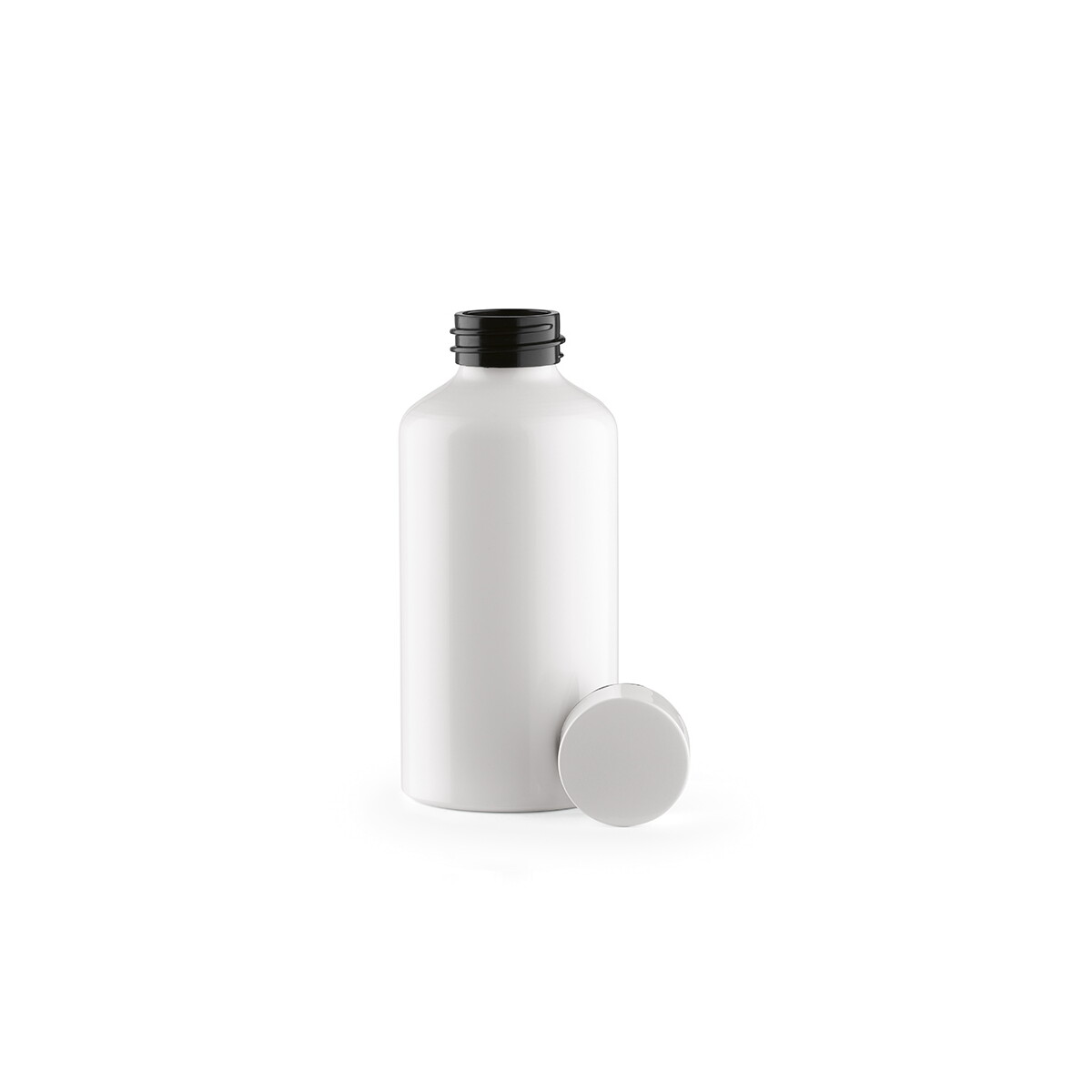 Butelki z logo – butelka yukon aluminium z recyklingu 550 ml – biała ABT025_106-D Butelka Yukon Aluminium z recyklingu 550 ml - Biała ABT025_106-D