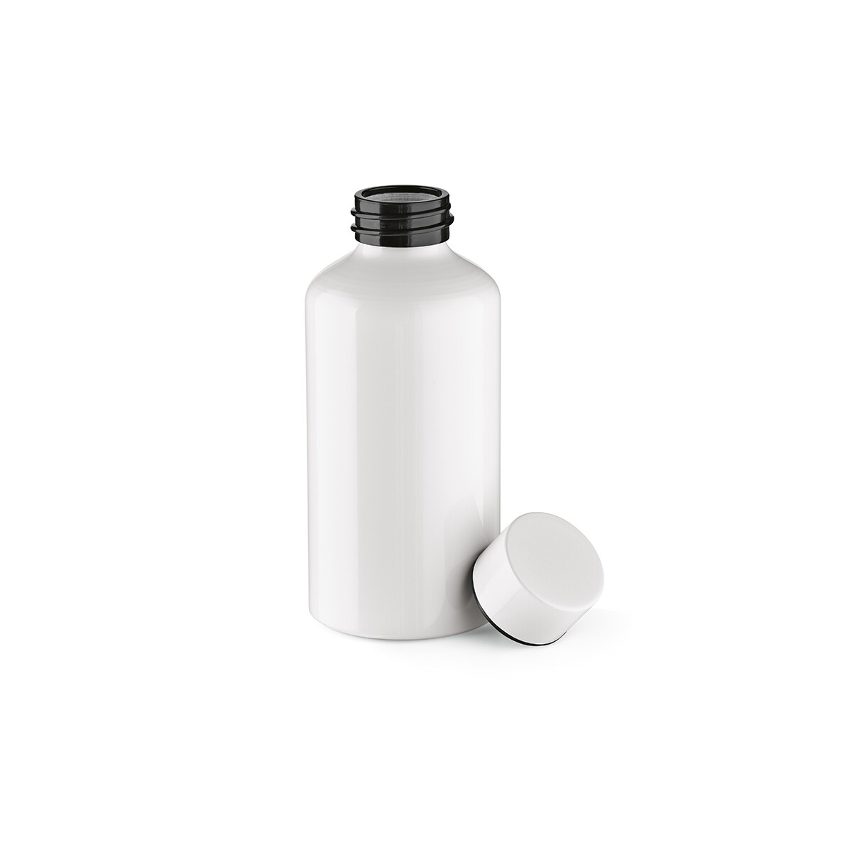 Butelki z logo – butelka yukon aluminium z recyklingu 550 ml – biała ABT025_106 Butelka Yukon Aluminium z recyklingu 550 ml - Biała ABT025_106