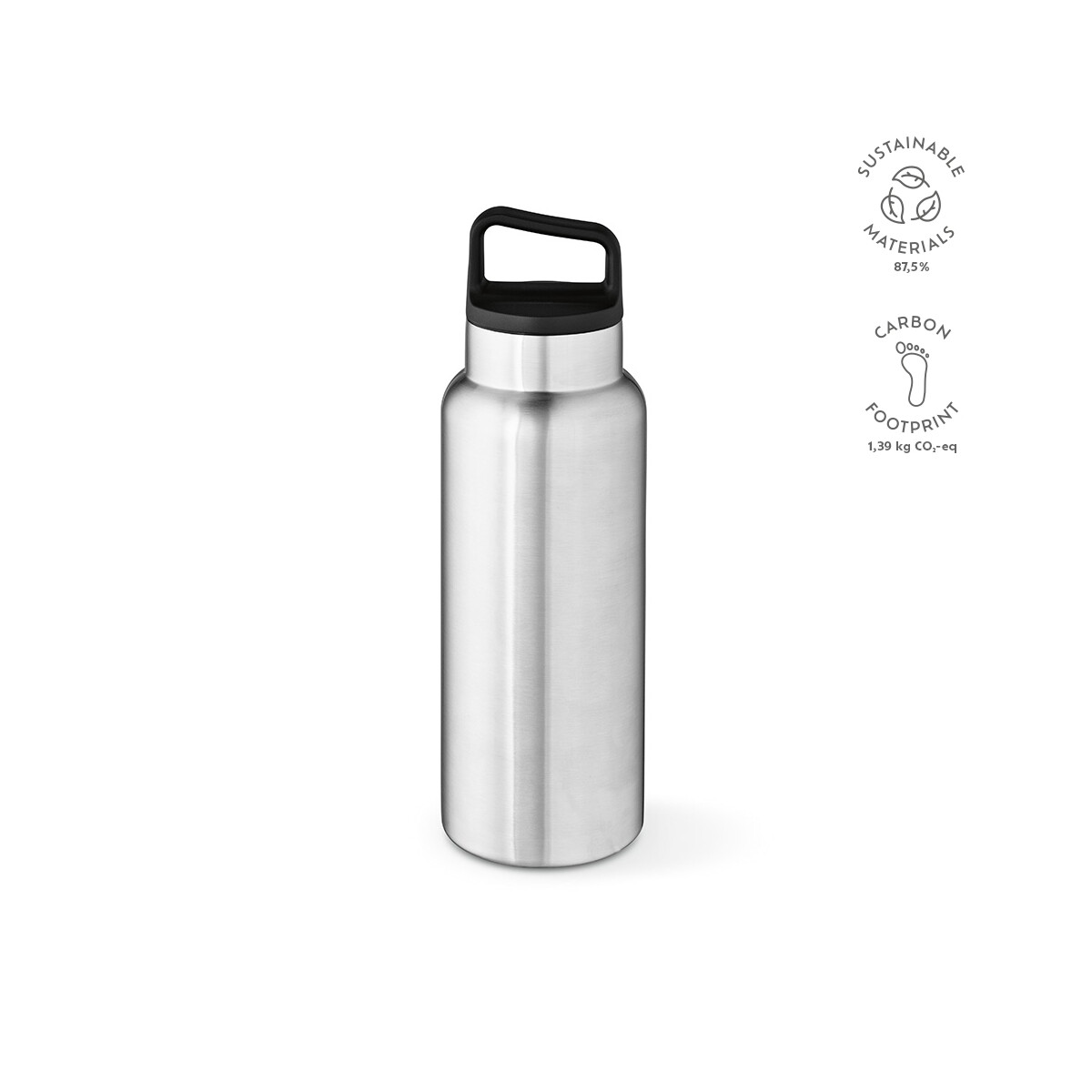 Butelki z logo – butelka zambezi 1000 ze stali nierdzewnej z recyklingu 1160 ml – srebrna ABT026_107-kpi Butelka Zambezi 1000 ze stali nierdzewnej z recyklingu 1160 ml - Srebrna ABT026_107-kpi