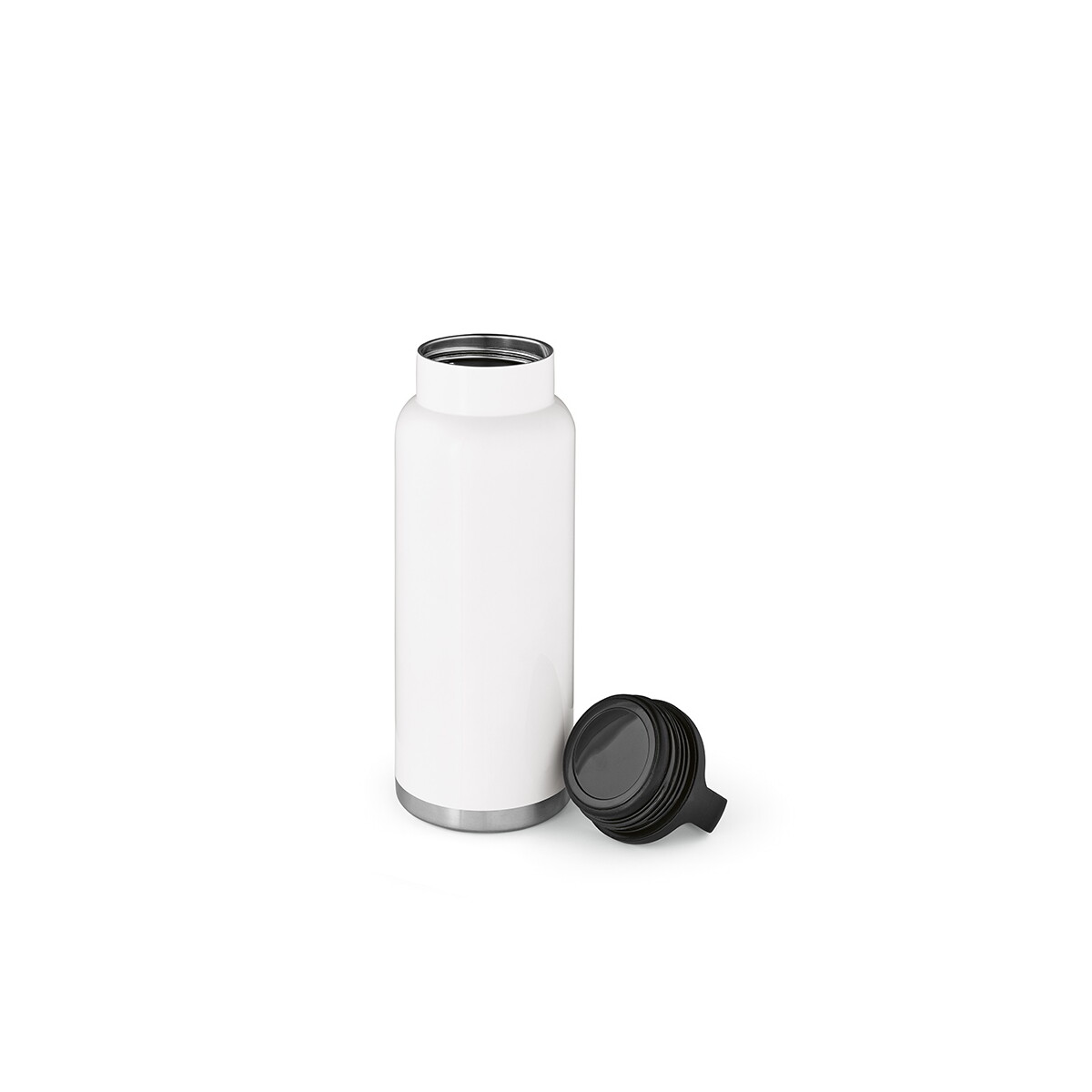 Butelki z logo – butelka zambezi 1000w ze stali nierdzewnej pochodzacej z recyklingu 1160 ml – biała ABT041_106 Butelka Zambezi 1000W ze stali nierdzewnej pochodzacej z recyklingu 1160 ml - Biała ABT041_106
