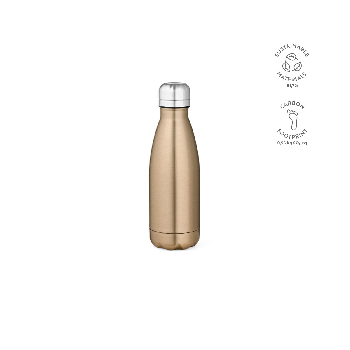 Butelki z logo – mississippi 450p butelka ze stali nierdzewnej z recyklingu 430 ml – szampańska ABT043_167-kpi Mississippi 450P Butelka ze stali nierdzewnej z recyklingu 430 ml - Szampańska ABT043_167-kpi