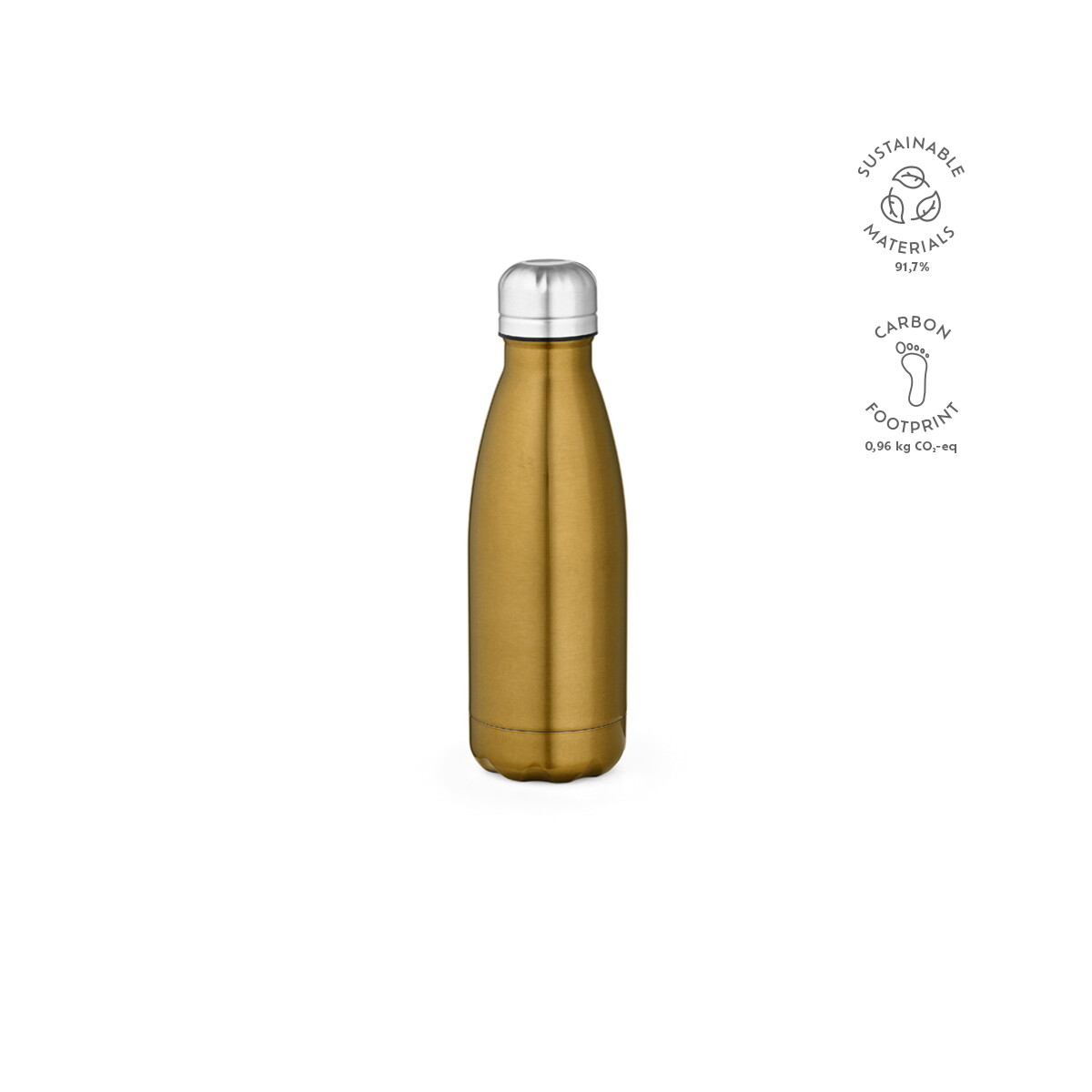 Butelki z logo – mississippi 450p butelka ze stali nierdzewnej z recyklingu 430 ml – złota ABT043_117-kpi Mississippi 450P Butelka ze stali nierdzewnej z recyklingu 430 ml - Złota ABT043_117-kpi