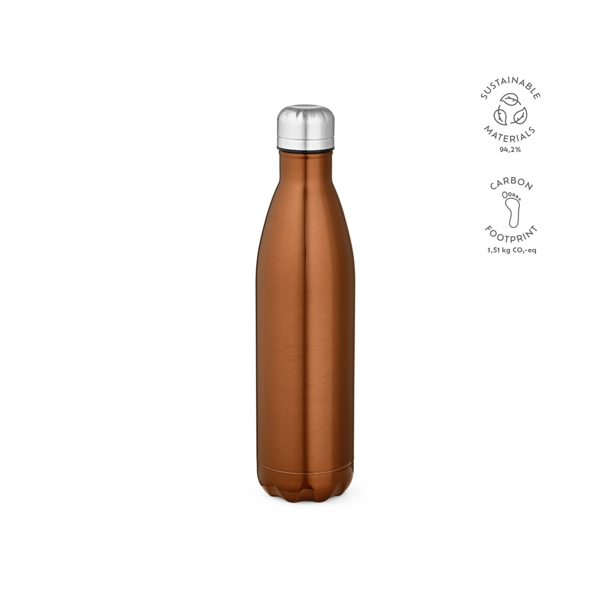 Butelki z logo – mississippi 800p butelka ze stali nierdzewnej z recyklingu 810 ml – miodowa ABT045_157-kpi Mississippi 800P Butelka ze stali nierdzewnej z recyklingu 810 ml - Miodowa ABT045_157-kpi