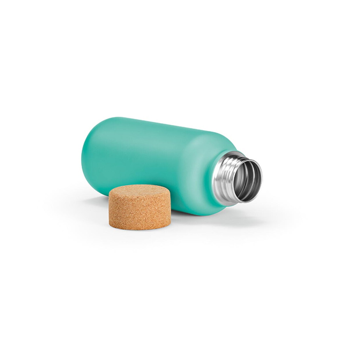 Butelki z logo – volga butelka ze stali nierdzewnej z recyklingu 530 ml – turkusowa ABT034_144-A Volga Butelka ze stali nierdzewnej z recyklingu 530 ml - Turkusowa ABT034_144-A