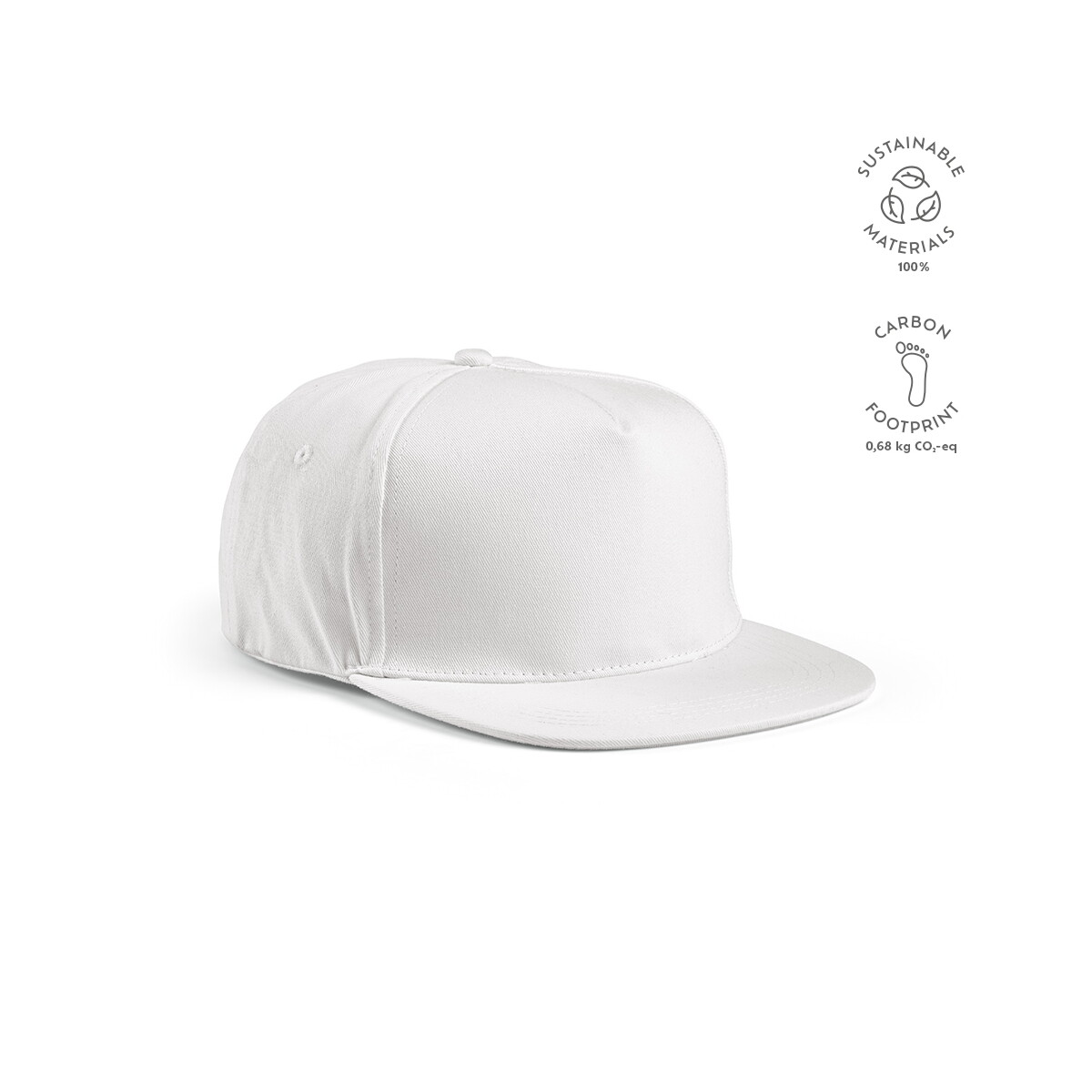 Czapki z logo – czapka cornell z bawelny z recyklingu 180 gsm – biała ACA003_106-kpi Czapka Cornell z bawelny z recyklingu 180 gsm - Biała ACA003_106-kpi