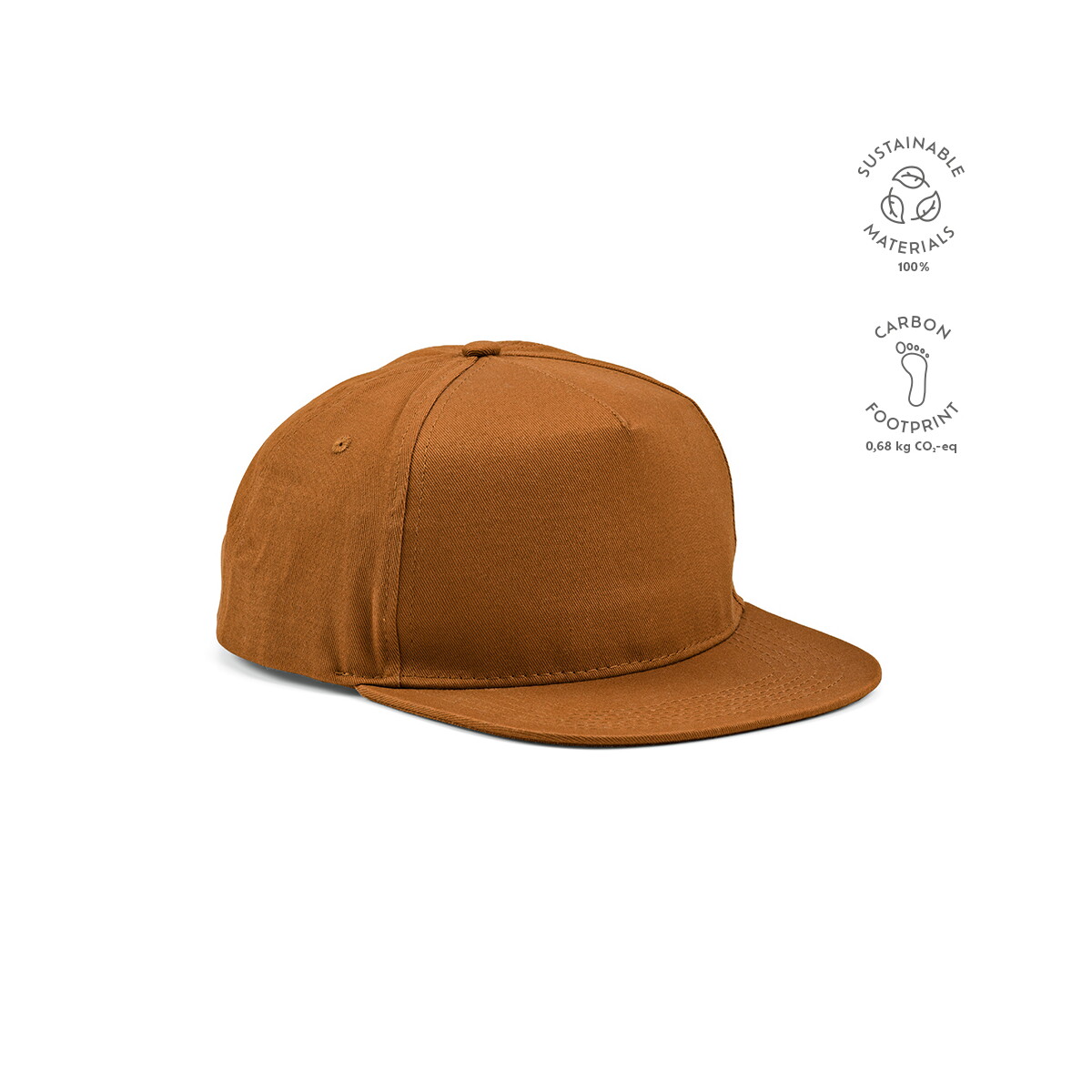 Czapki z logo – czapka cornell z bawełny z recyklingu 180 gsm – camelowa ACA003_191-kpi Czapka Cornell z bawełny z recyklingu 180 gsm - Camelowa ACA003_191-kpi