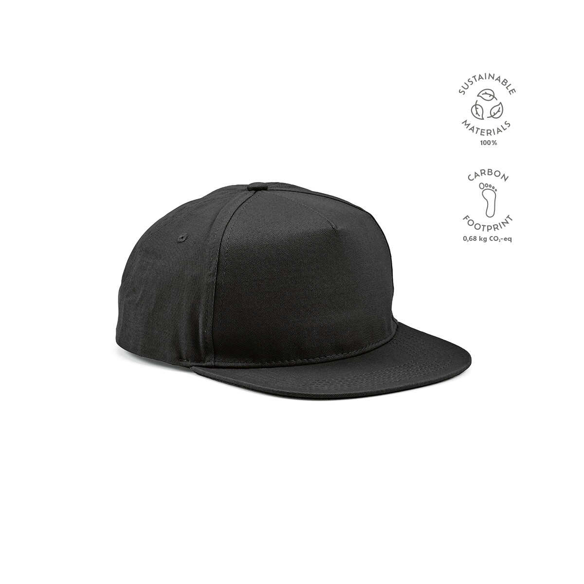 Czapki z logo – czapka cornell z bawelny z recyklingu 180 gsm – czarna ACA003_103-kpi Czapka Cornell z bawelny z recyklingu 180 gsm - Czarna ACA003_103-kpi