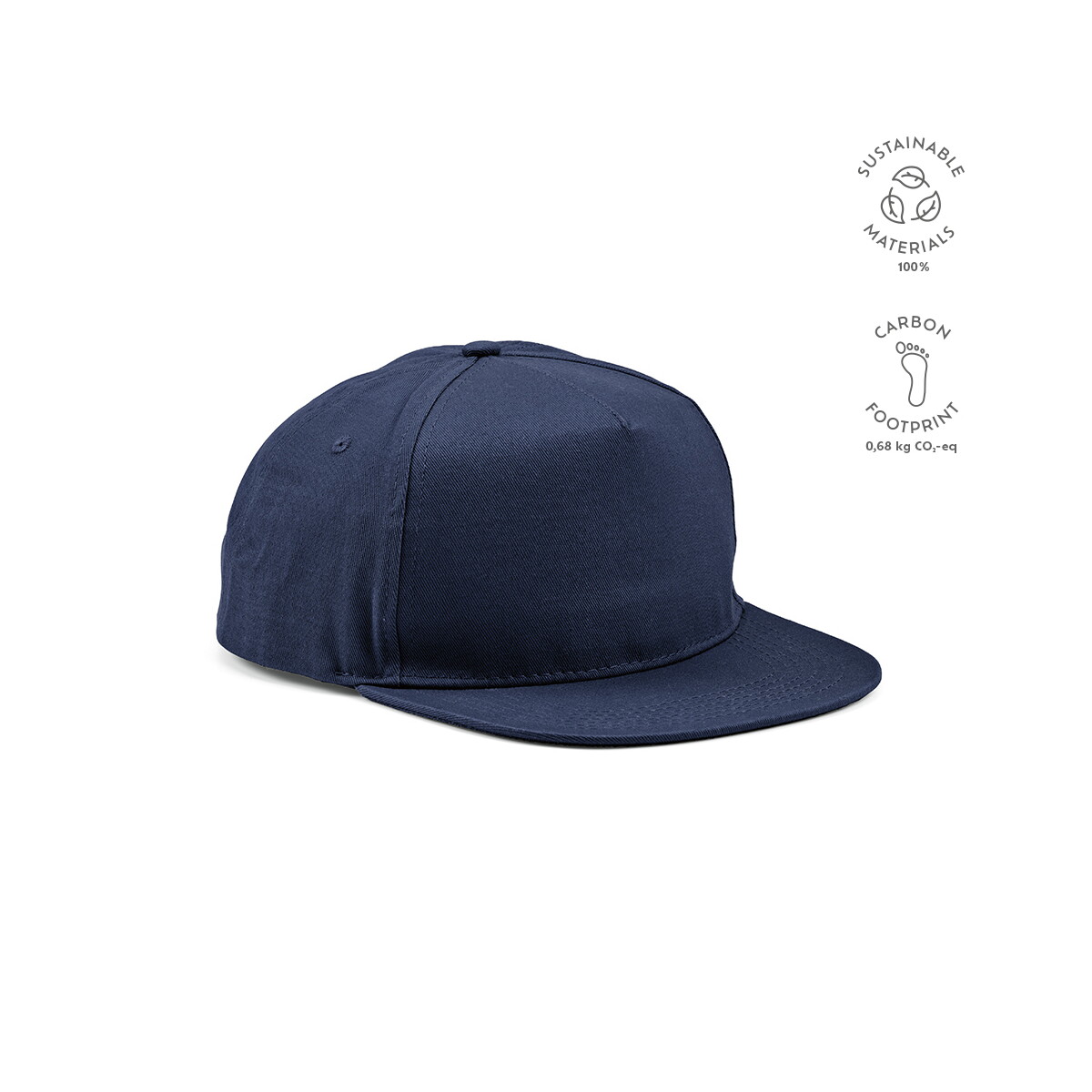 Czapki z logo – czapka cornell z bawełny z recyklingu 180 gsm – niebieska ACA003_104-kpi Czapka Cornell z bawełny z recyklingu 180 gsm - Niebieska ACA003_104-kpi