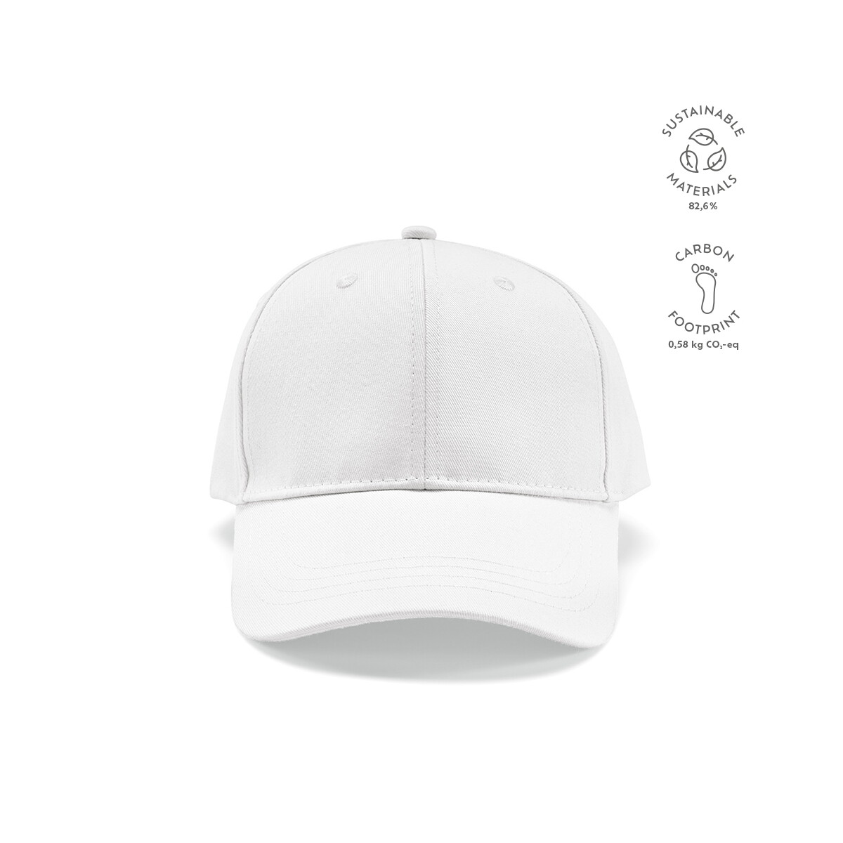 Czapki z logo – czapka darrell recycled cotton 280 gsm – biała ACA001_106-kpi Czapka Darrell Recycled Cotton 280 gsm - Biała ACA001_106-kpi