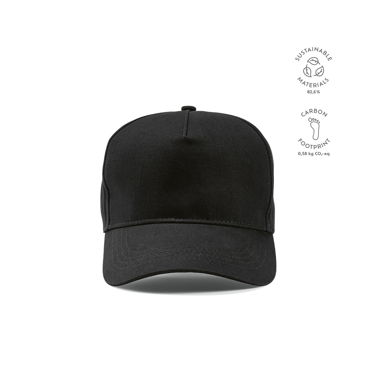 Czapki z logo – czapka hendrix z bawelny z recyklingu 280 gsm – czarna ACA002_103-kpi Czapka Hendrix z bawelny z recyklingu 280 gsm - Czarna ACA002_103-kpi