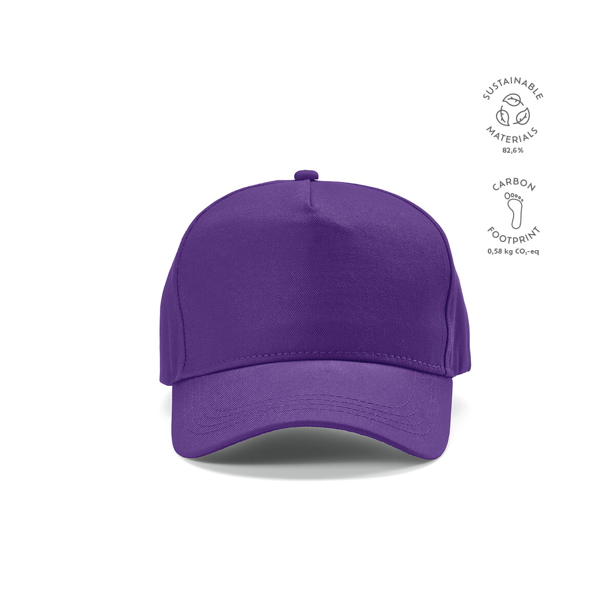 Czapki z logo – czapka hendrix z bawelny z recyklingu 280 gsm – fioletowa ACA002_132-kpi Czapka Hendrix z bawelny z recyklingu 280 gsm - Fioletowa ACA002_132-kpi