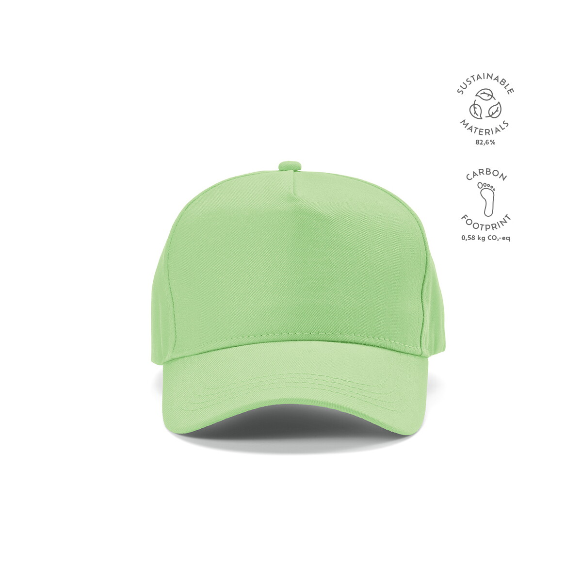Czapki z logo – czapka hendrix z bawełny z recyklingu 280 gsm – jasnozielona ACA002_119-kpi Czapka Hendrix z bawełny z recyklingu 280 gsm - jasnozielona ACA002_119-kpi