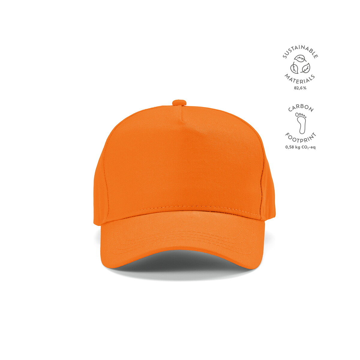 Czapki z logo – czapka hendrix z bawelny z recyklingu 280 gsm – pomarańczowa ACA002_128-kpi Czapka Hendrix z bawelny z recyklingu 280 gsm - Pomarańczowa ACA002_128-kpi