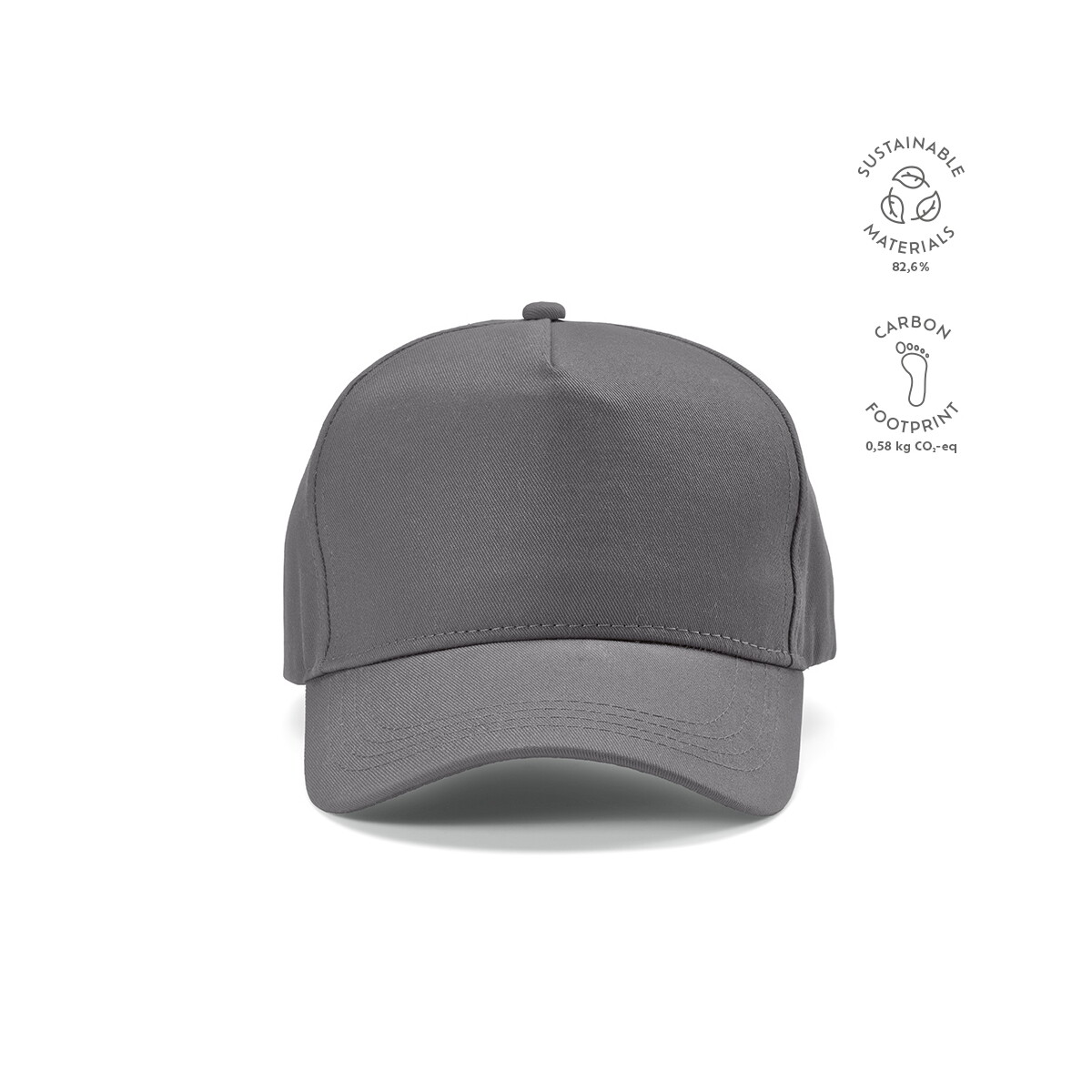 Czapki z logo – czapka hendrix z bawelny z recyklingu 280 gsm – szara ACA002_113-kpi Czapka Hendrix z bawelny z recyklingu 280 gsm - Szara ACA002_113-kpi
