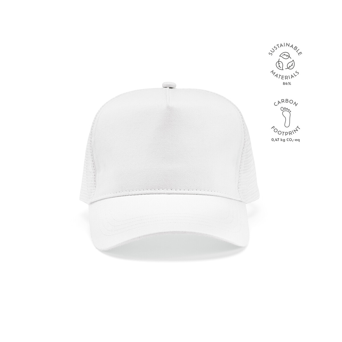 Czapki z logo – czapka zappa cap rpet 220 gsm – biała ACA004_106-kpi Czapka Zappa Cap rPET 220 gsm - Biała ACA004_106-kpi