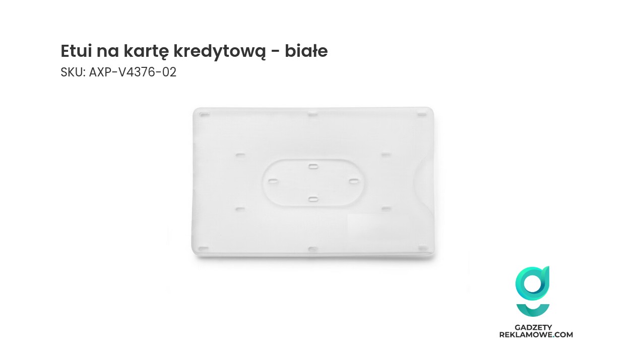 Etui na kartę kredytową - białe Etui na kartę kredytową w kolorze białym