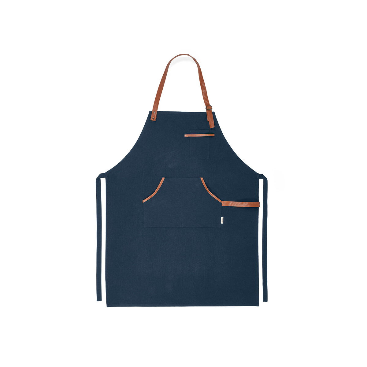 Fartuchy z logo – bawełniany fartuch z recyklingu goya 300 gsm – granatowy AAP003_134-front Bawełniany fartuch z recyklingu Goya 300 gsm - granatowy AAP003_134-front