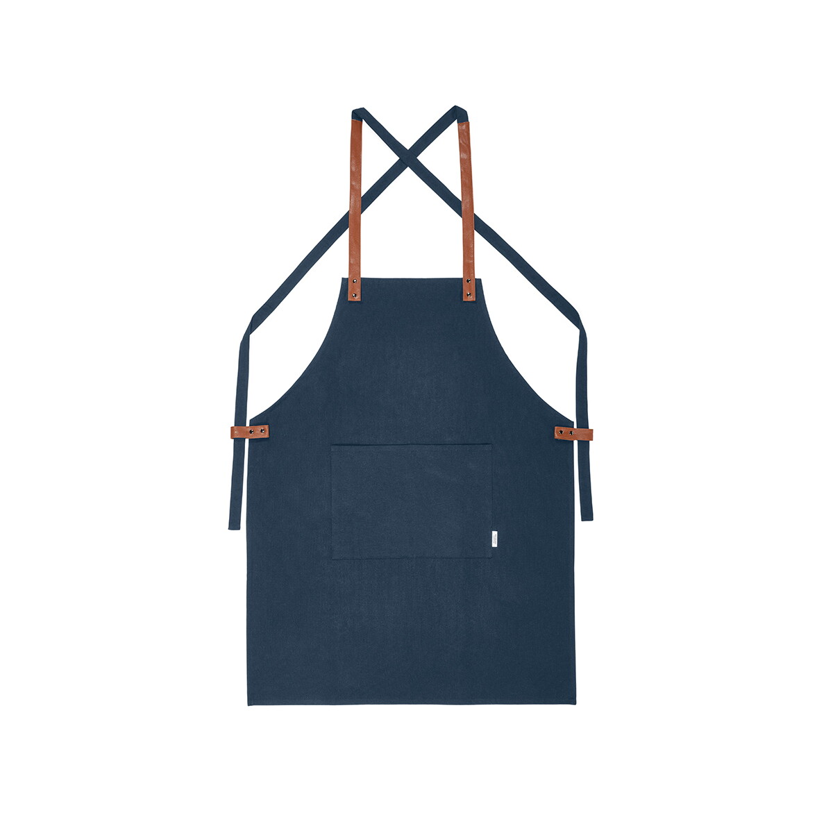 Fartuchy z logo – bawełniany fartuch z recyklingu kandinsky 280 gsm – granatowy AAP002_134-front Bawełniany fartuch z recyklingu Kandinsky 280 gsm - granatowy AAP002_134-front