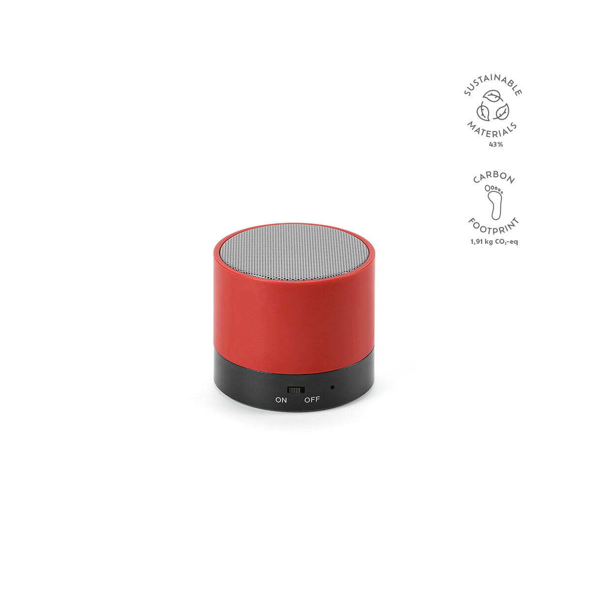 Głośniki z logo – glosnik gauss z recyklingu abs 300 mah – czerwony ASP013_105-kpi Glosnik Gauss z recyklingu ABS 300 mAh - Czerwony ASP013_105-kpi