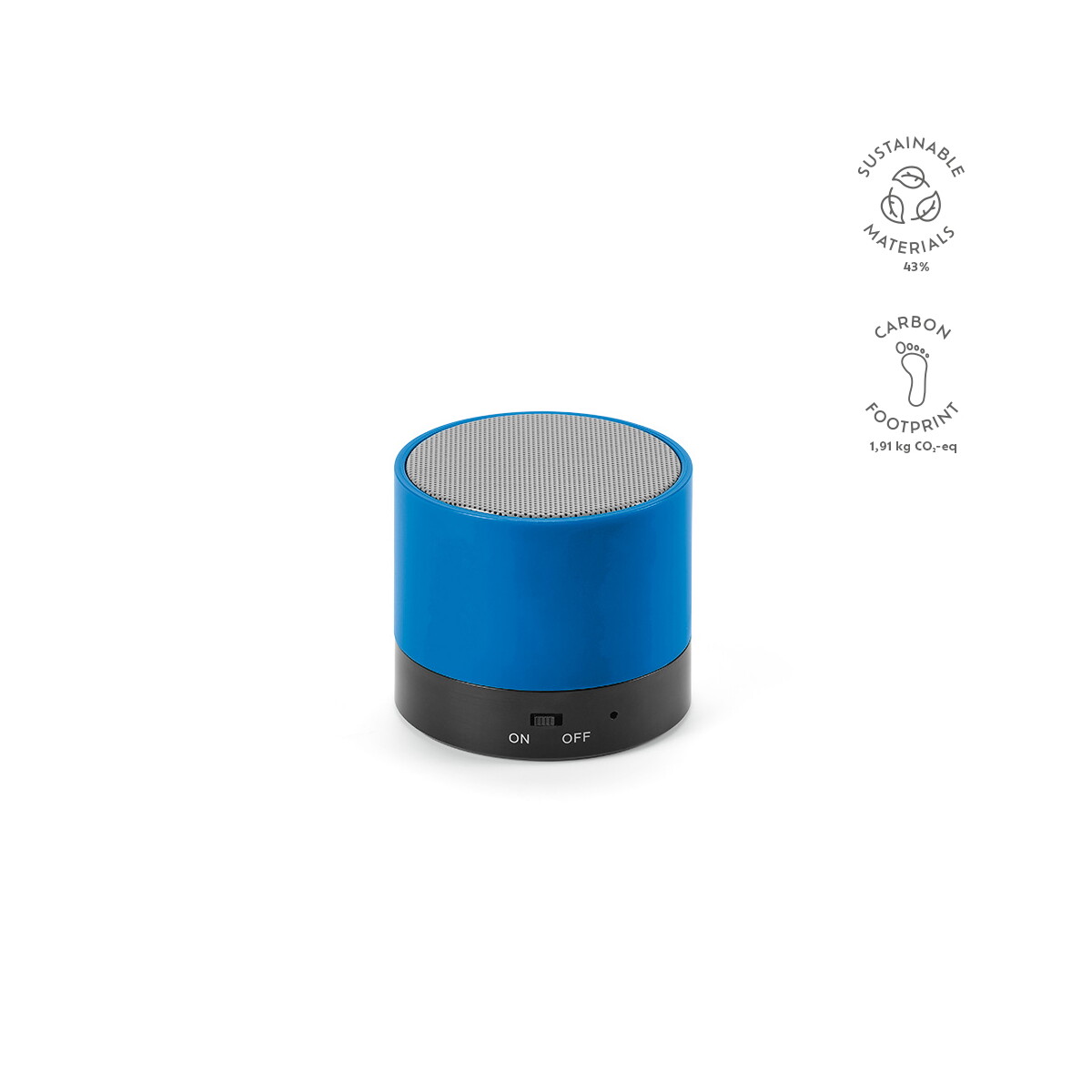 Głośniki z logo – glosnik gauss z recyklingu abs 300 mah – niebieski ASP013_104-kpi Glosnik Gauss z recyklingu ABS 300 mAh - Niebieski ASP013_104-kpi