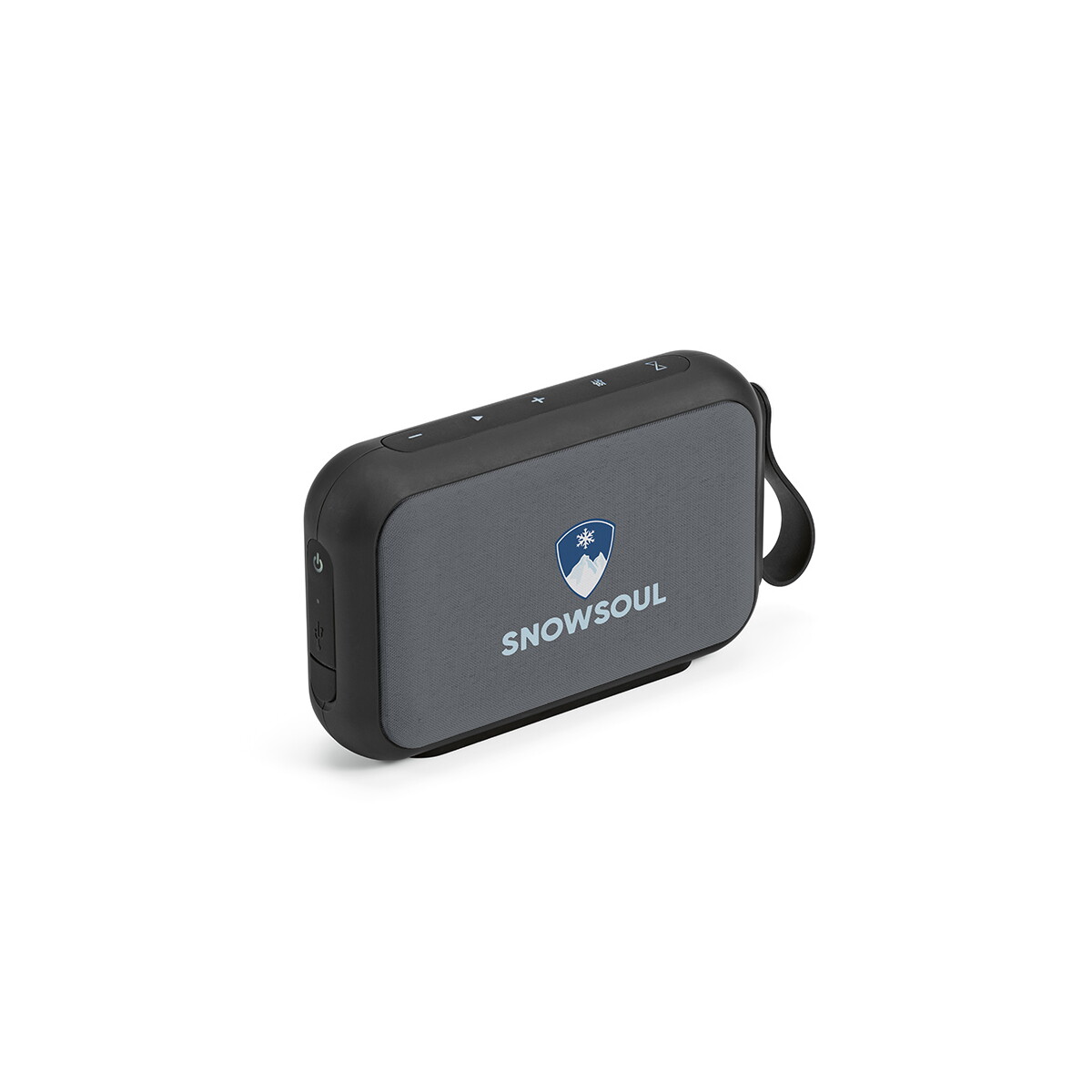 Głośniki z logo – głośnik hawking z recyklingu abs 4 000 mah – czarny ASP016_103-logo Głośnik Hawking z recyklingu ABS 4 000 mAh - czarny ASP016_103-logo