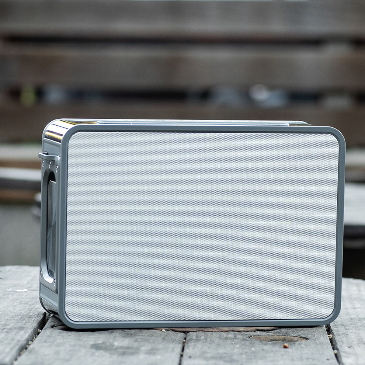Głośniki z logo – głośnik jouncer z recyklingu abs 5 200mah – srebrny ASP012_107-amb-B Głośnik Jouncer z recyklingu ABS 5 200mAh - Srebrny ASP012_107-amb-B