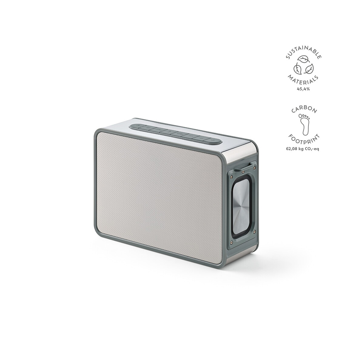 Głośniki z logo – głośnik jouncer z recyklingu abs 5 200mah – srebrny ASP012_107-kpi Głośnik Jouncer z recyklingu ABS 5 200mAh - Srebrny ASP012_107-kpi