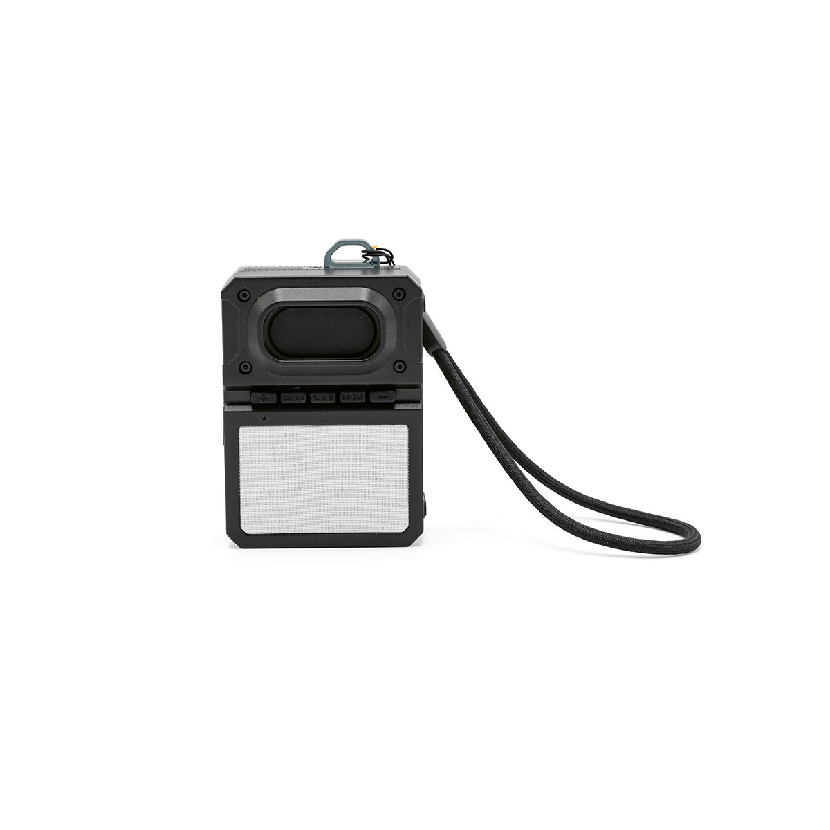 Głośniki z logo – głośnik soundo z recyklingu abs 800 mah – czarny ASP002_103-front Głośnik Soundo z recyklingu ABS 800 mAh - czarny ASP002_103-front