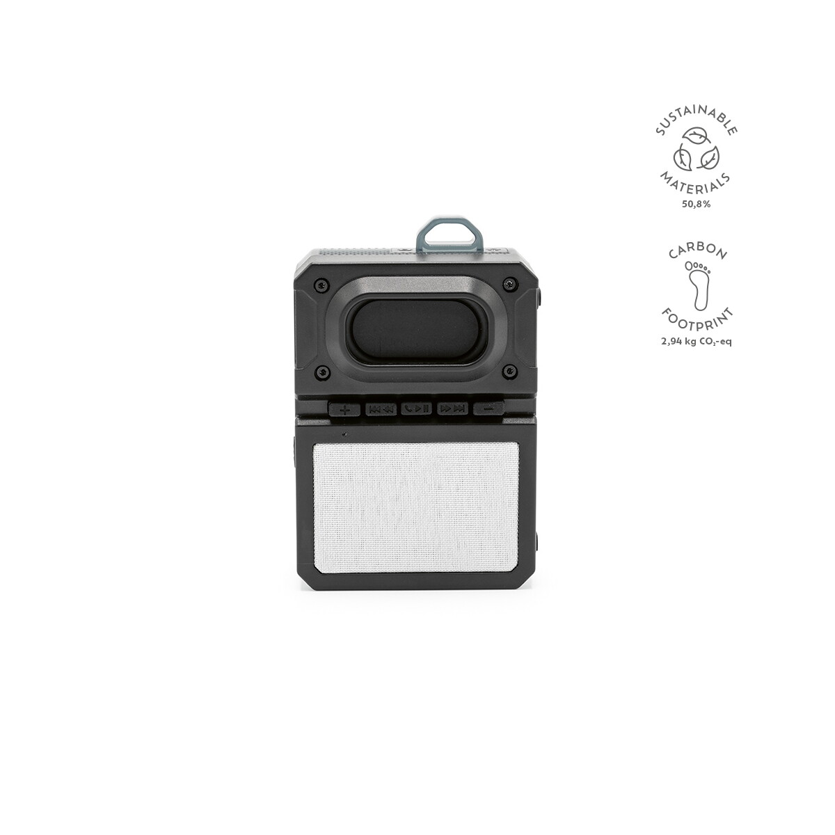 Głośniki z logo – głośnik soundo z recyklingu abs 800 mah – czarny ASP002_103-kpi Głośnik Soundo z recyklingu ABS 800 mAh - czarny ASP002_103-kpi