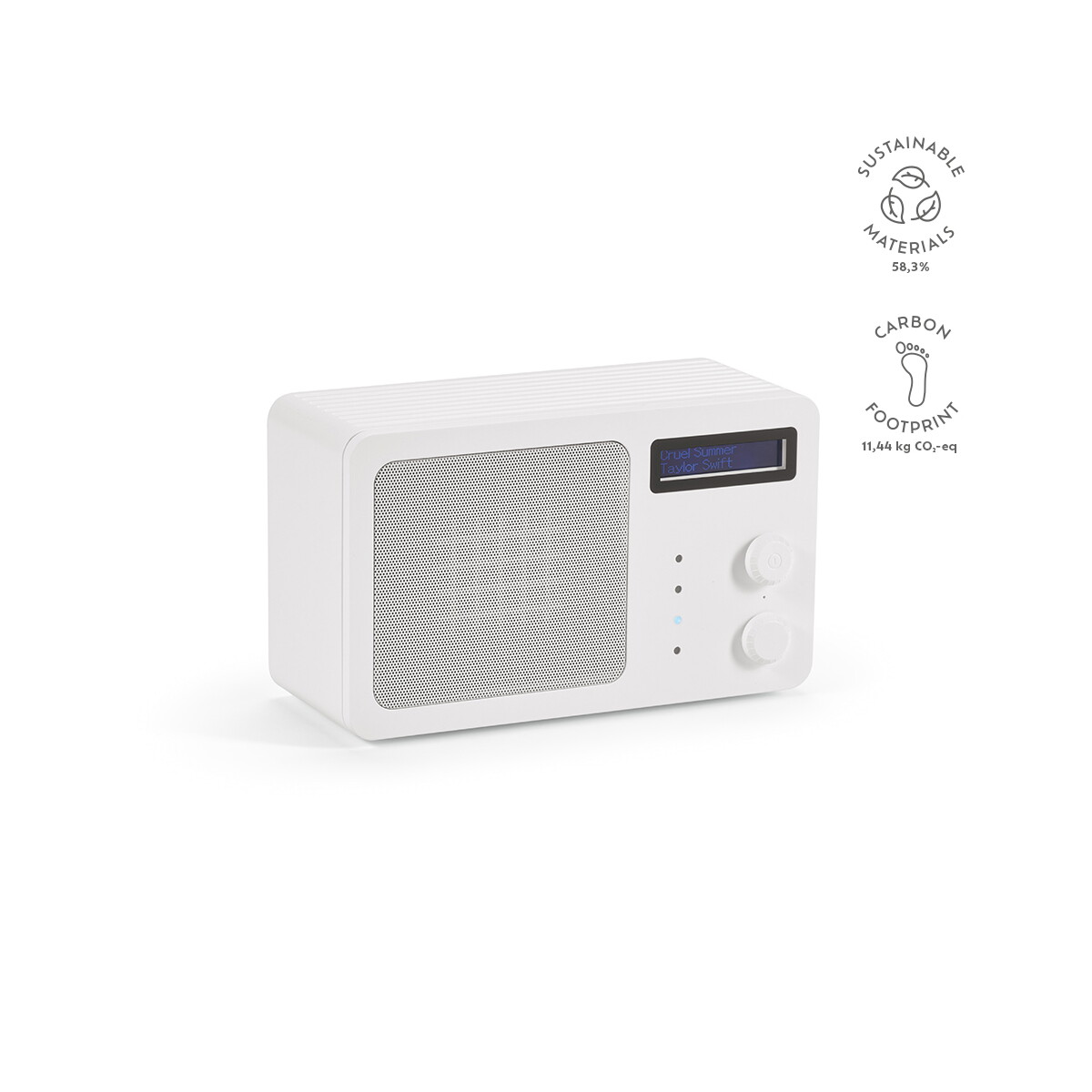 Głośniki z logo – głośnik soundview z recyklingu abs 3 600 mah – biały ASP001_106-kpi Głośnik Soundview z recyklingu ABS 3 600 mAh - biały ASP001_106-kpi
