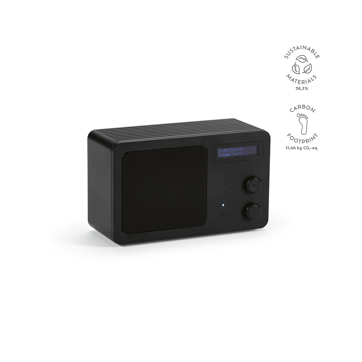 Głośniki z logo – glosnik soundview z recyklingu abs 3 600 mah – czarny ASP001_103-kpi Glosnik Soundview z recyklingu ABS 3 600 mAh - Czarny ASP001_103-kpi