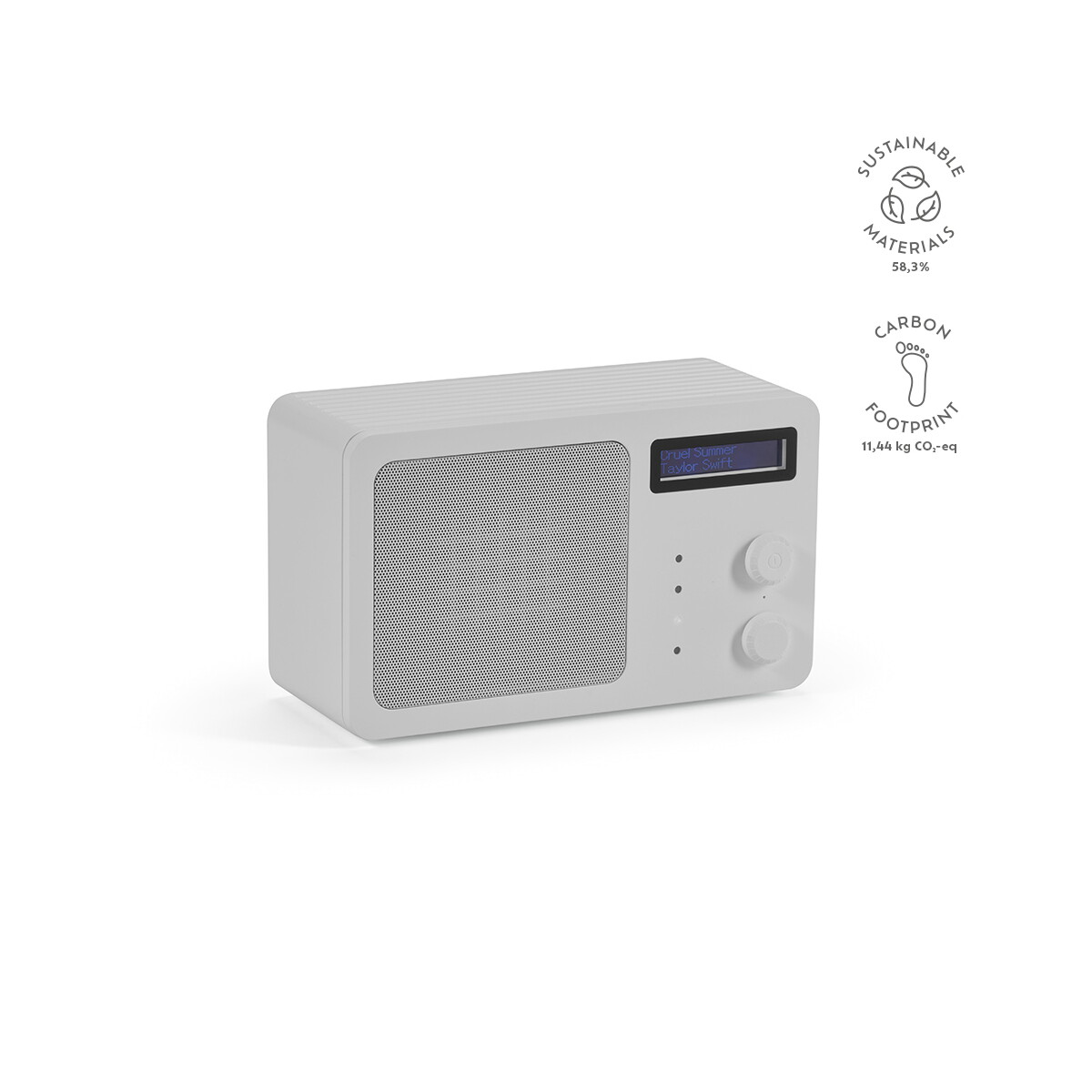 Głośniki z logo – głośnik soundview z recyklingu abs 3 600 mah – srebrny ASP001_107-kpi Głośnik Soundview z recyklingu ABS 3 600 mAh - Srebrny ASP001_107-kpi