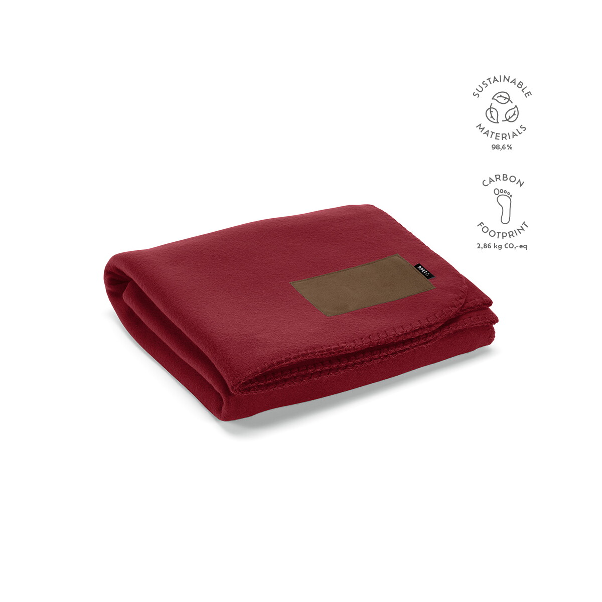 Koce z logo – koc pollock rpet 180 gsm – burgundowy ABL006_115-kpi Koc Pollock rPET 180 gsm - Burgundowy ABL006_115-kpi