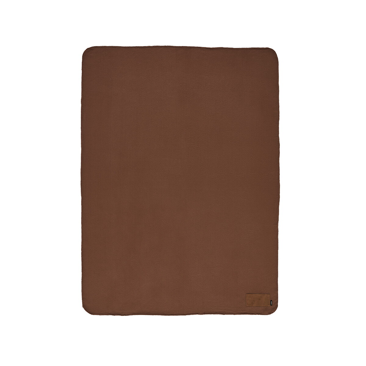 Koce z logo – koc pollock rpet 180 gsm – ciemnobrązowy ABL006_121-front Koc Pollock rPET 180 gsm - Ciemnobrązowy ABL006_121-front