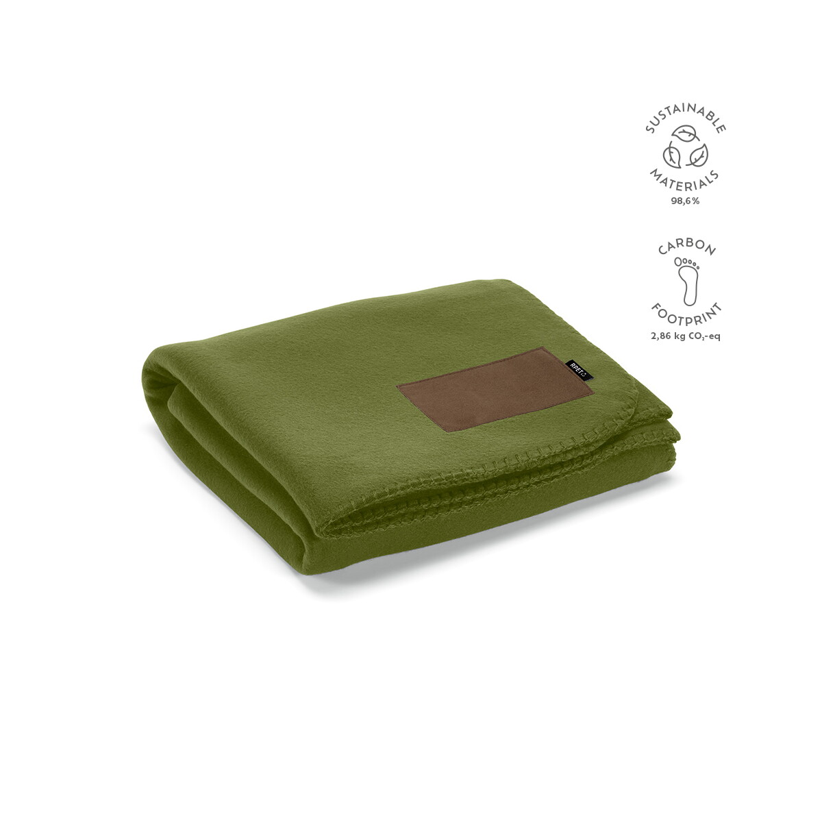 Koce z logo – koc pollock rpet 180 gsm – ciemnozielony ABL006_149-kpi Koc Pollock rPET 180 gsm - Ciemnozielony ABL006_149-kpi