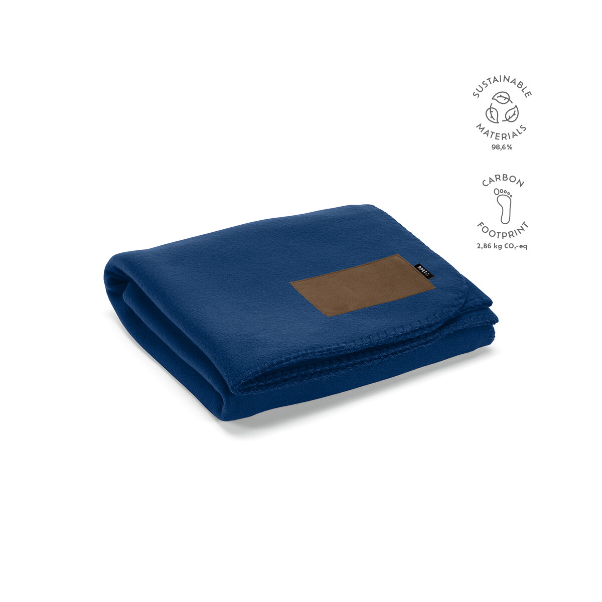 Koce z logo – koc pollock rpet 180 gsm – niebieski ABL006_104-kpi Koc Pollock rPET 180 gsm - Niebieski ABL006_104-kpi