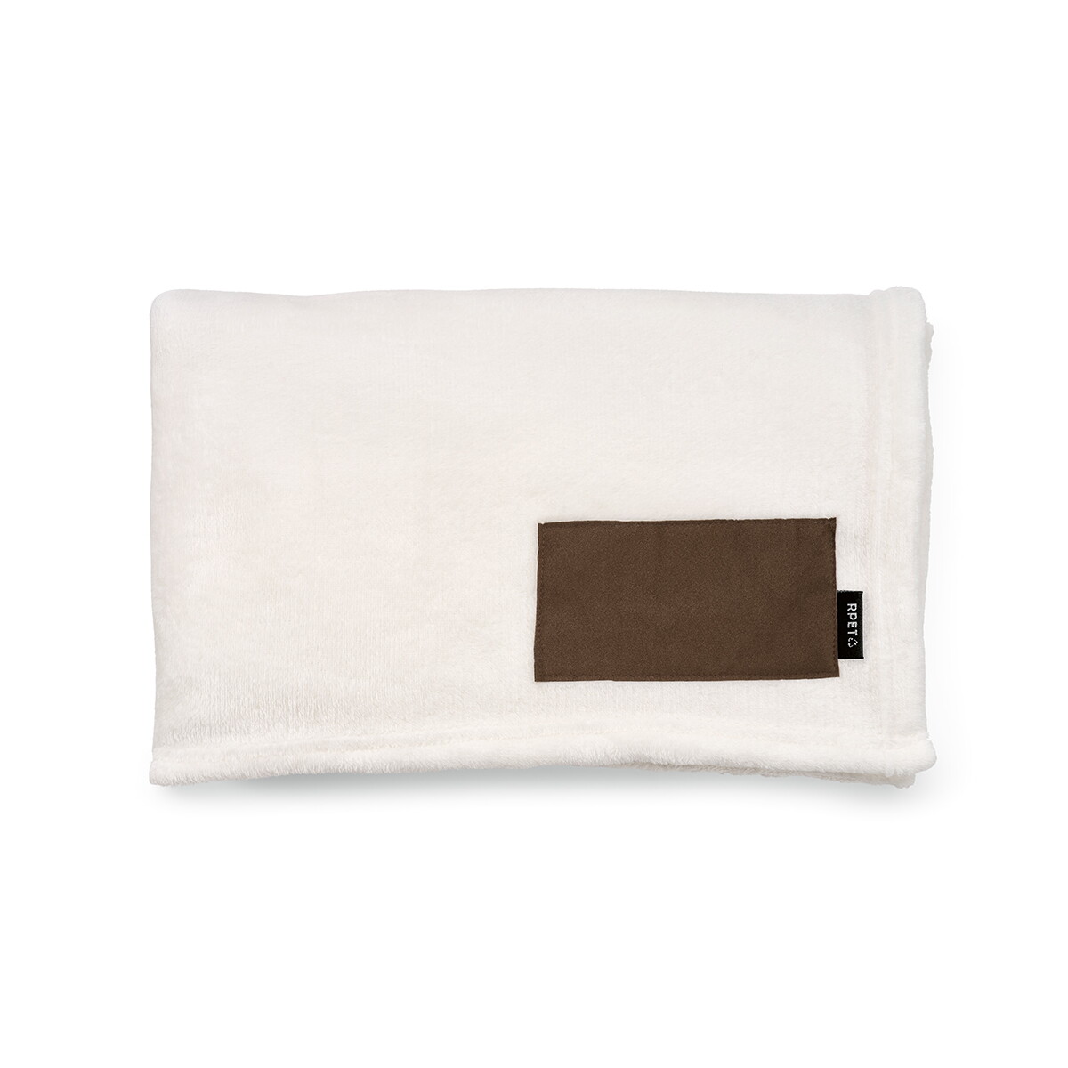 Koce z logo – koc van eyck rpet 240 gsm – biały ABL007_106-front Koc Van Eyck rPET 240 gsm - Biały ABL007_106-front