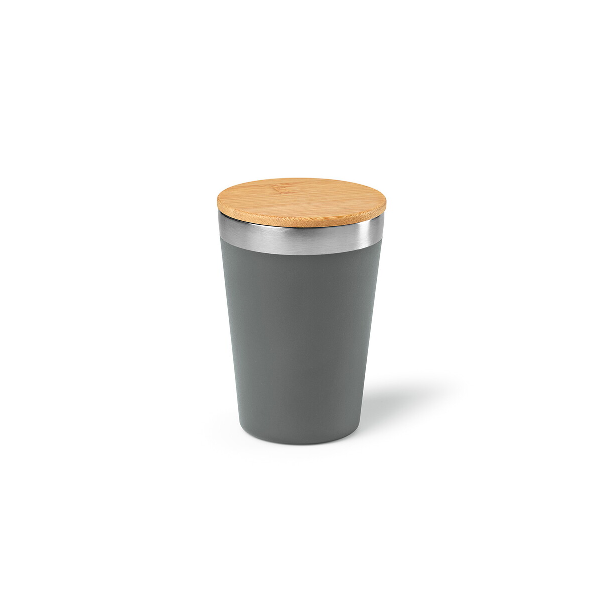 Kubek podróżny Don ze stali nierdzewnej z recyklingu 390 ml - ciemnoszary ACP007_133